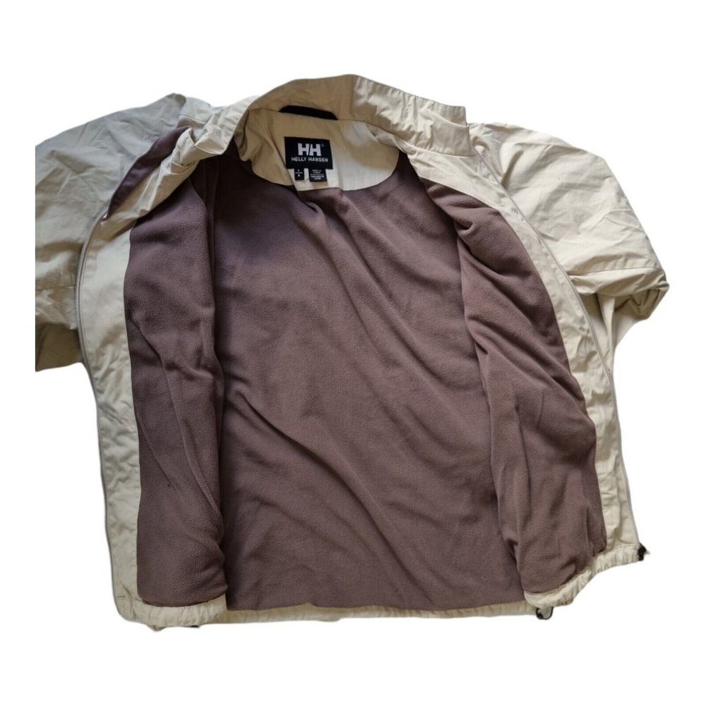 Helly Hansen Men's Size Large Beige Soft Shell Fleece Lined Full Zip Jacket - Picture 6 of 8